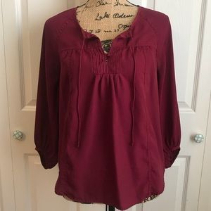 American Eagle Outfitters Maroon Blouse